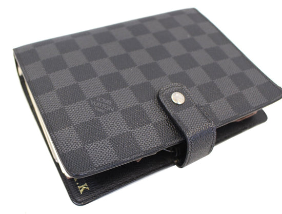 Louis Vuitton Damier Graphite Medium Ring Agenda mm Diary Cover 863230