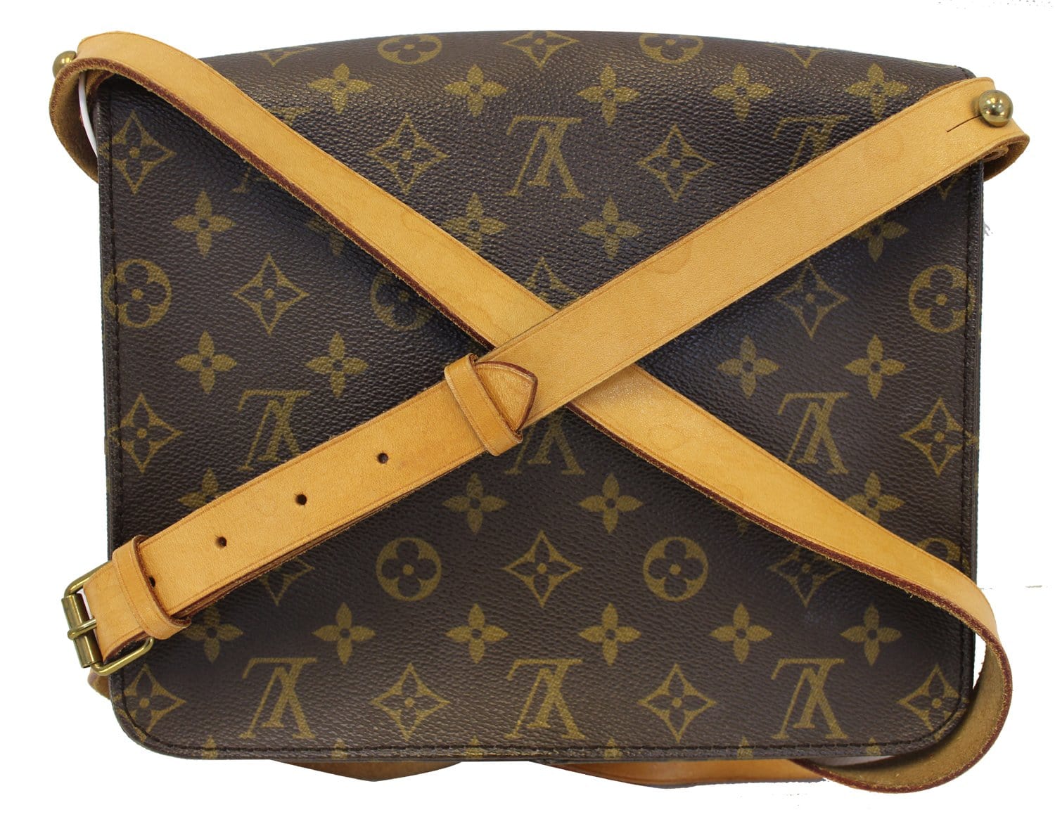 Authentic LOUIS VUITTON Monogram Canvas Cartouchiere GM Messenger Bag