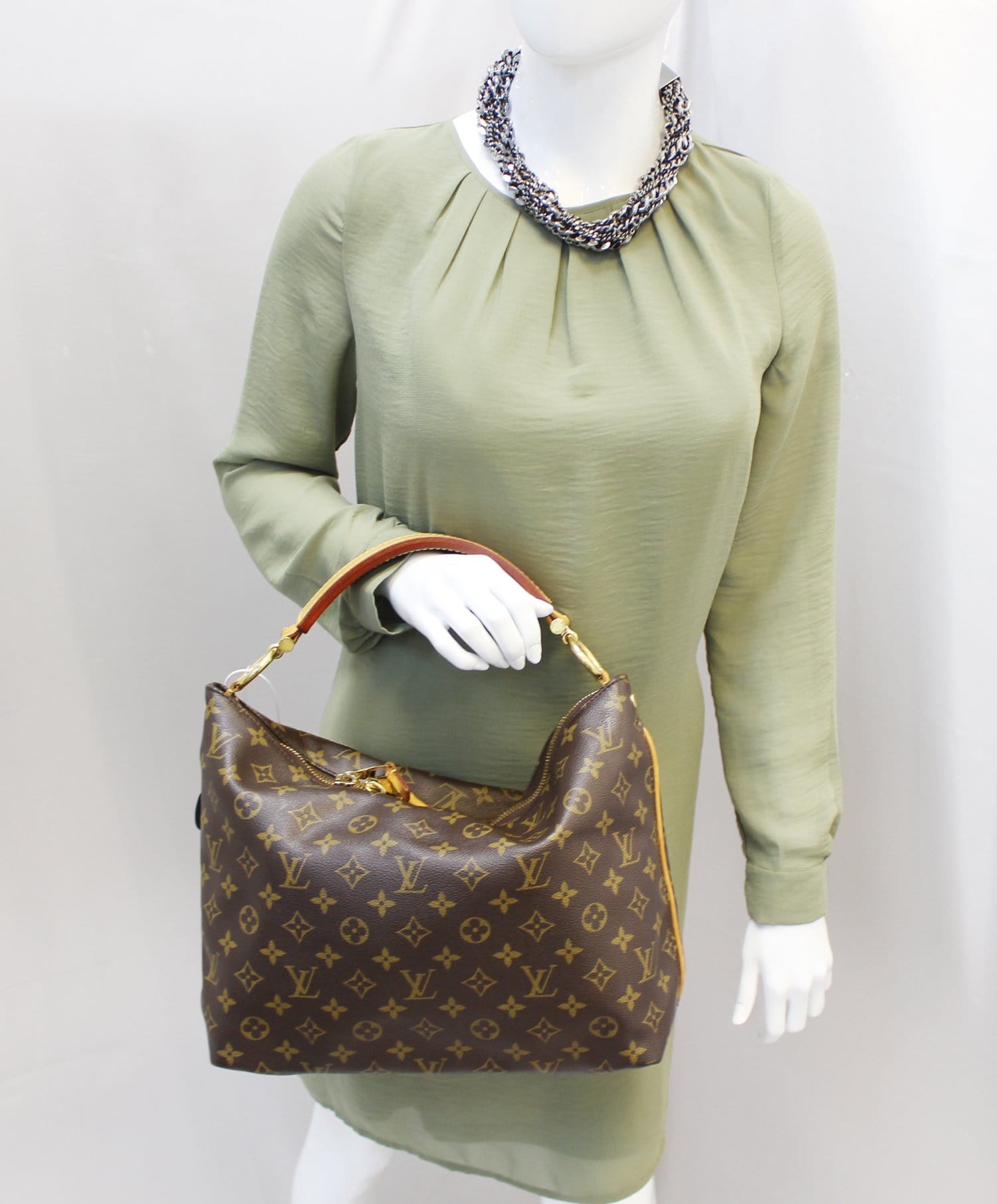 LOUIS VUITTON Monogram Sully MM Shoulder Bag M40587 LV Auth