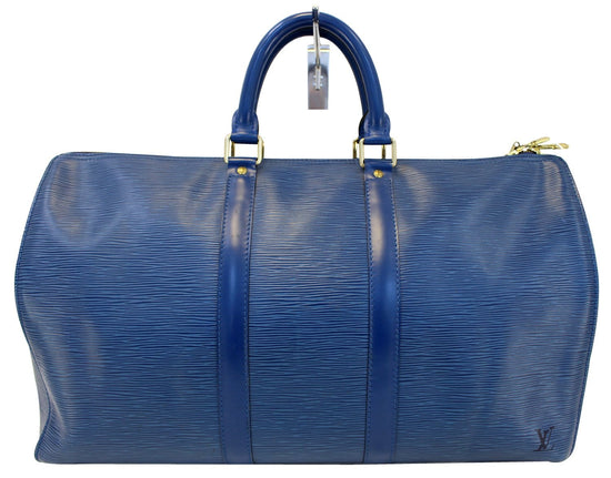 Louis Vuitton Blue Epi Keepall Bag