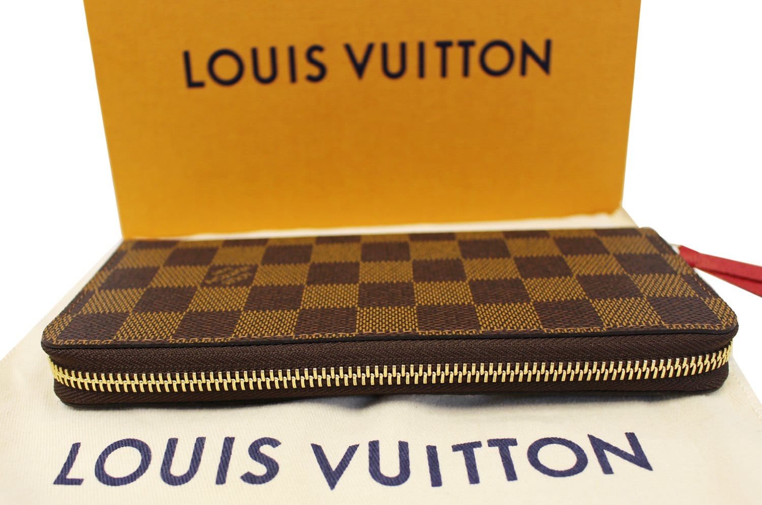 Louis+Vuitton+Damier+Ebene+Clemence+Wallet+N60534 for sale online