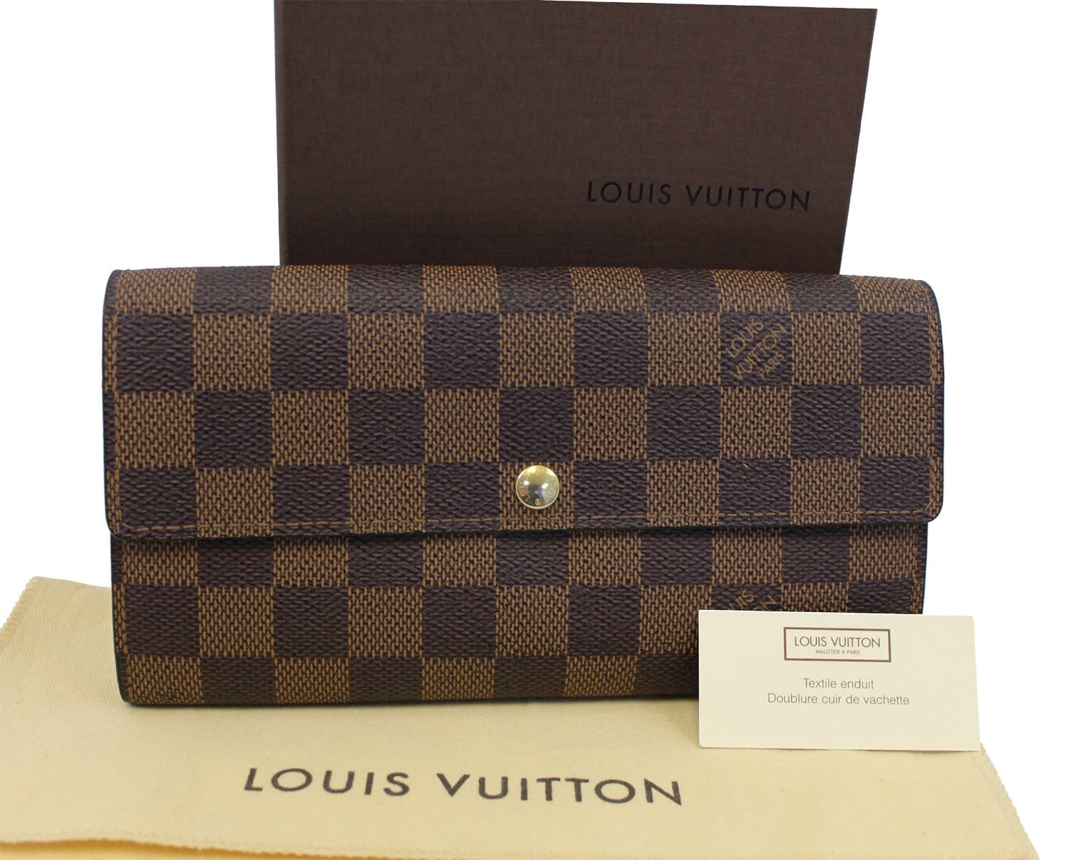 Original LV Sarah Wallet in Damier Ebene, Luxury, Bags & Wallets