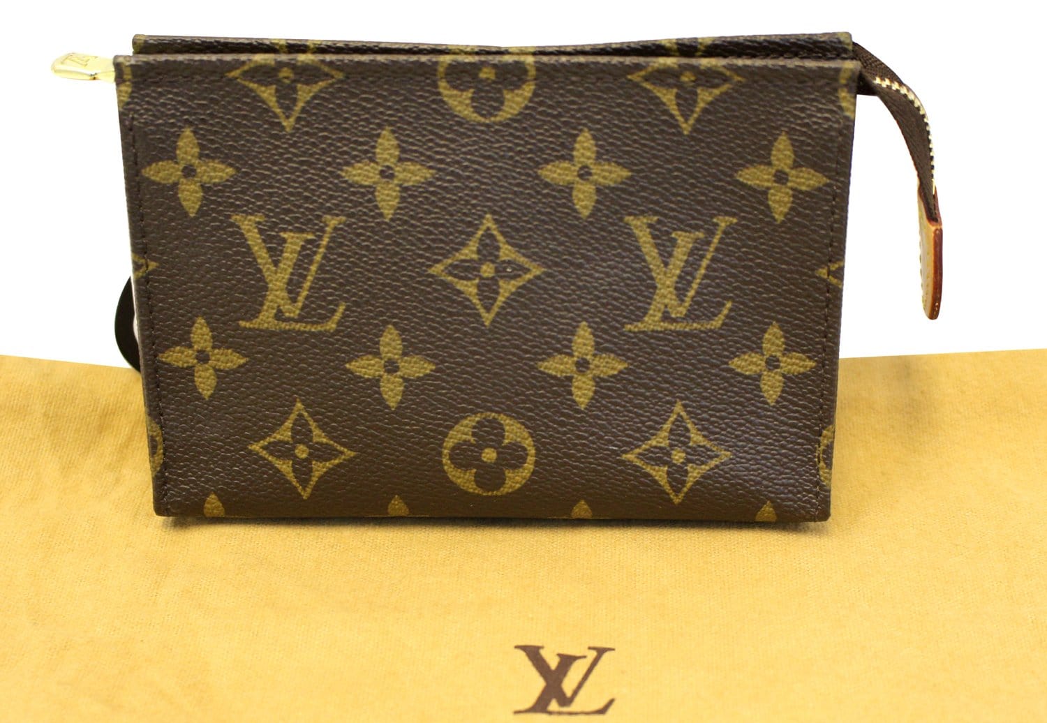 Authenticated used Louis Vuitton Monogram Pochette Toilette 15 M47546 Clutch Bag Ladies, Adult Unisex, Size: (HxWxD): 10cm x 17cm x 2cm / 3.93'' x