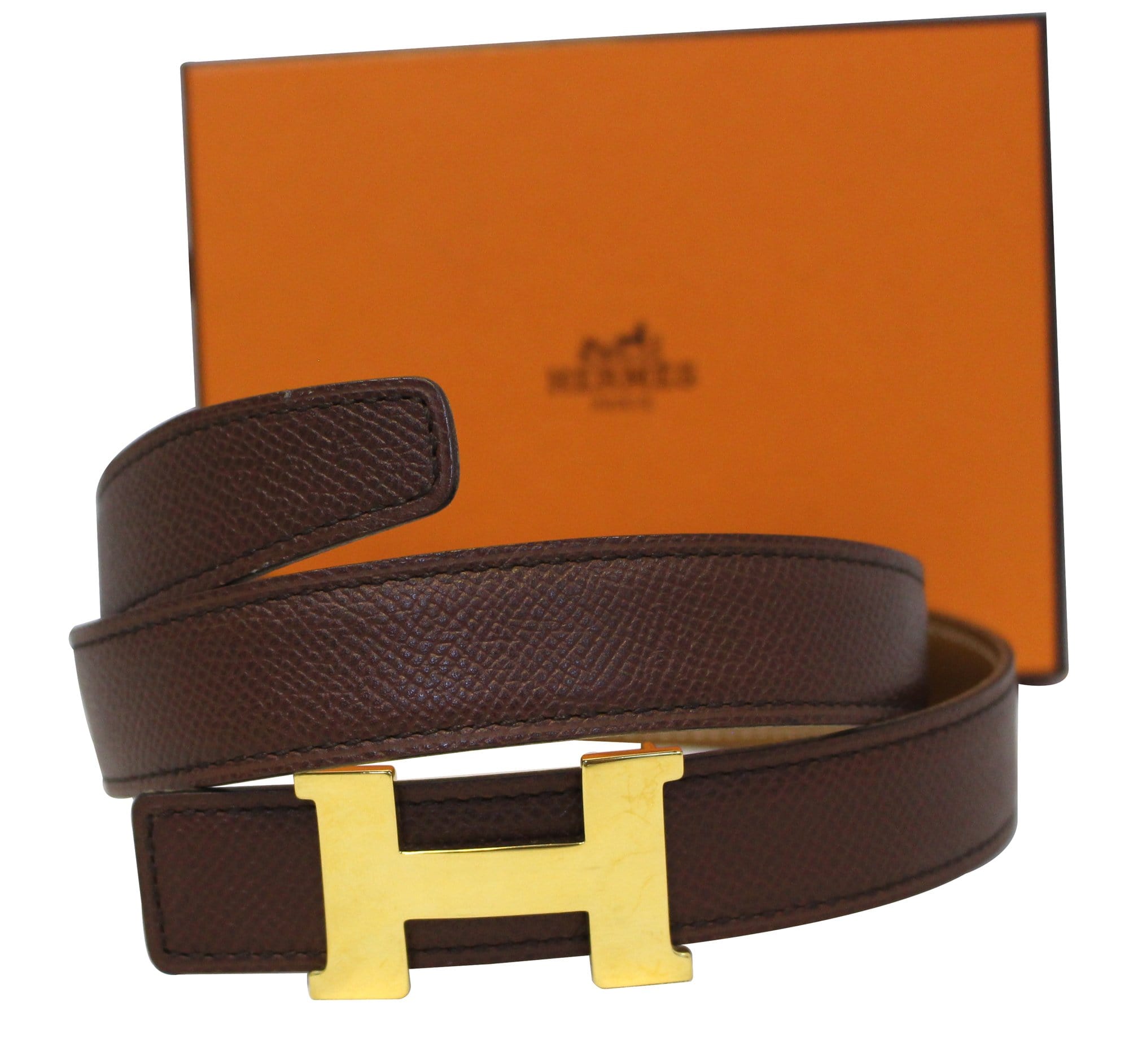 HERMES Constance Buckle H Reversible Belt Size 65