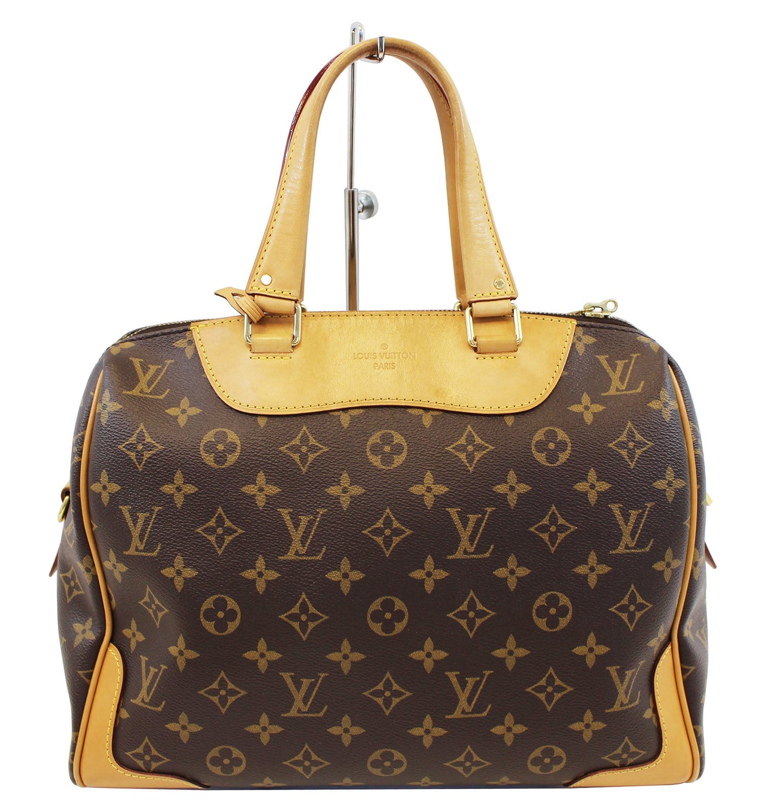 Louis Vuitton Retiro Brown Monogram Nior Black Satchel Duffle Crossbody  Canvas