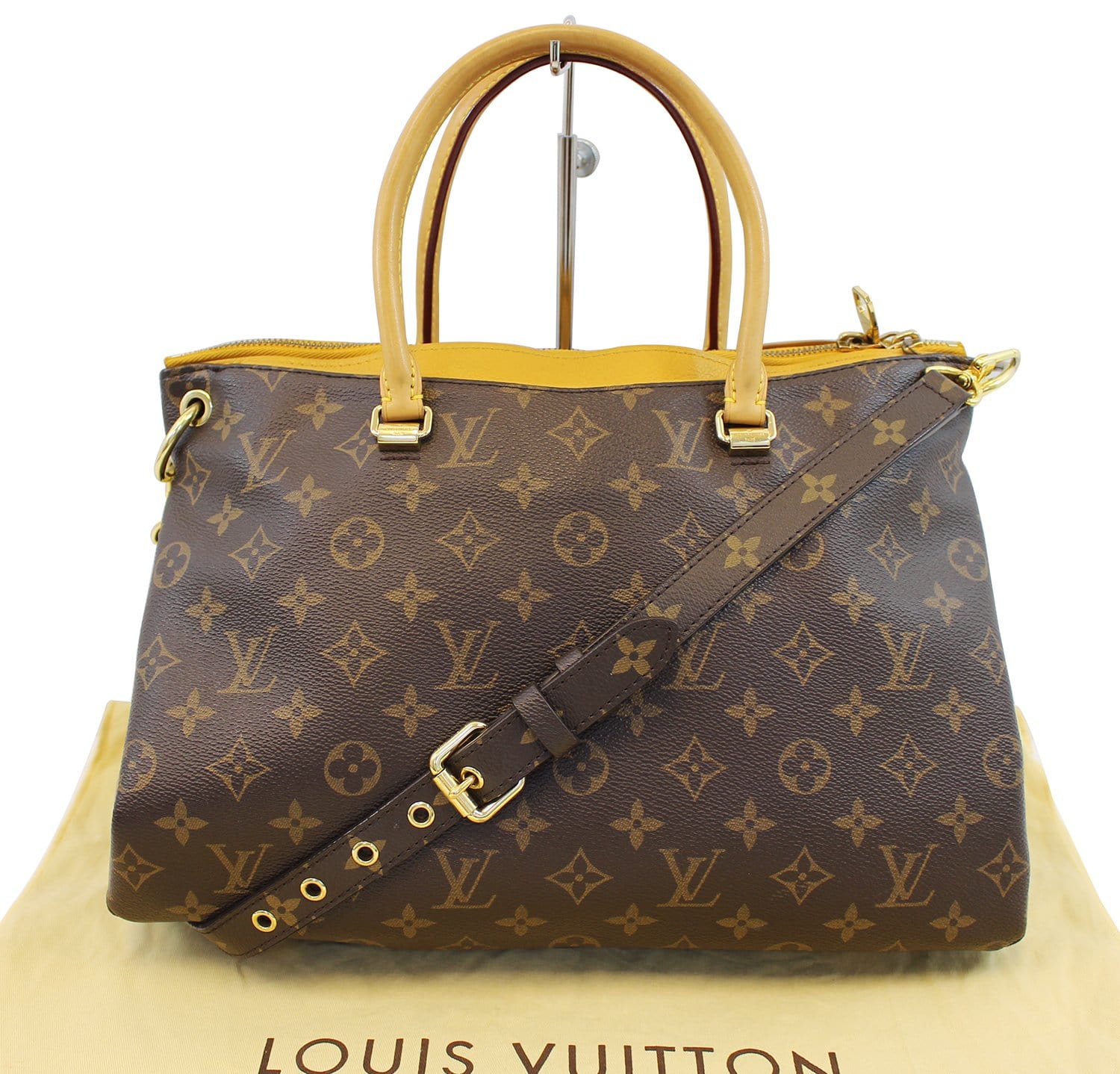 LOUIS VUITTON Monogram Pallas Uniformes Crossbody Safran 1278749