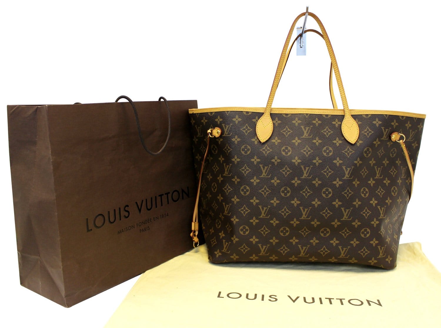 LOUIS VUITTON Monogram Canvas Brown Neverfull GM Shoulder Bag