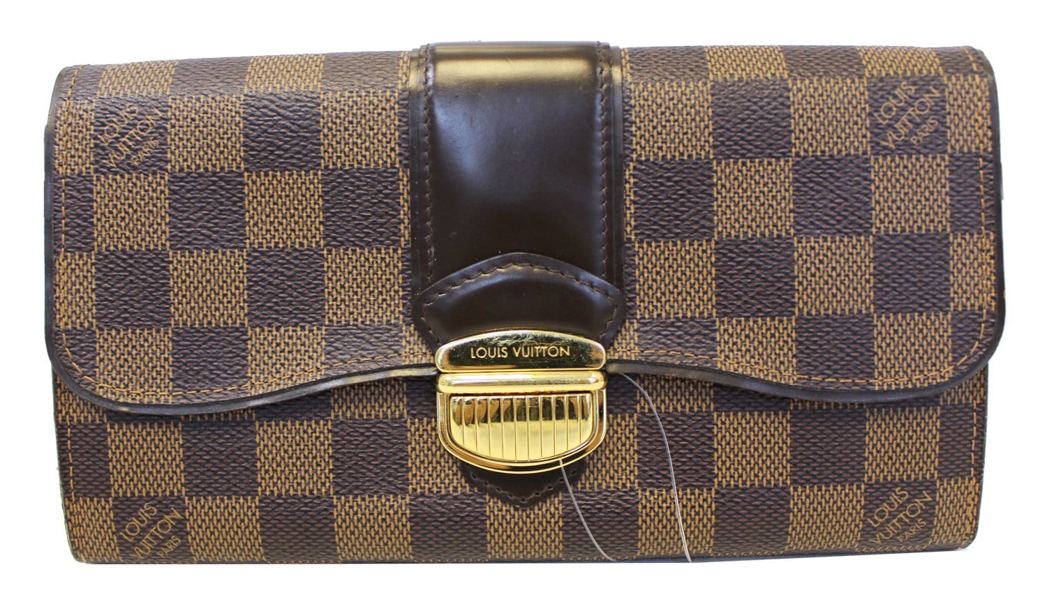 LOUIS VUITTON Damier Ebene Sistina Wallet 132214