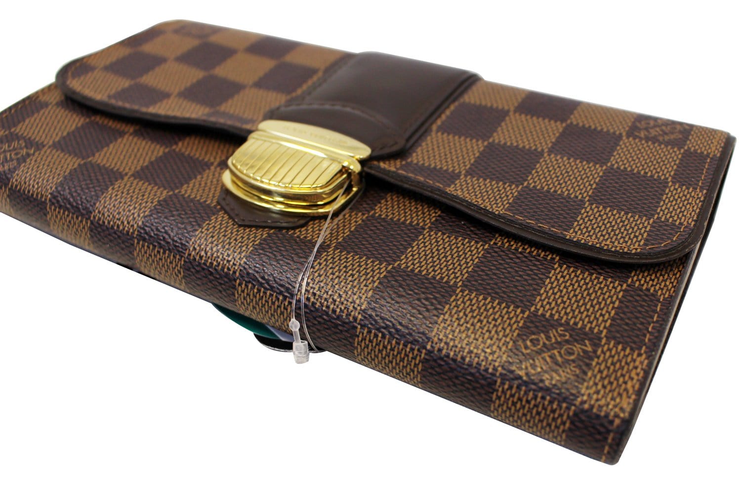 LOUIS VUITTON Damier Ebene Portefeiulle Brazza Bifold Long Wallet