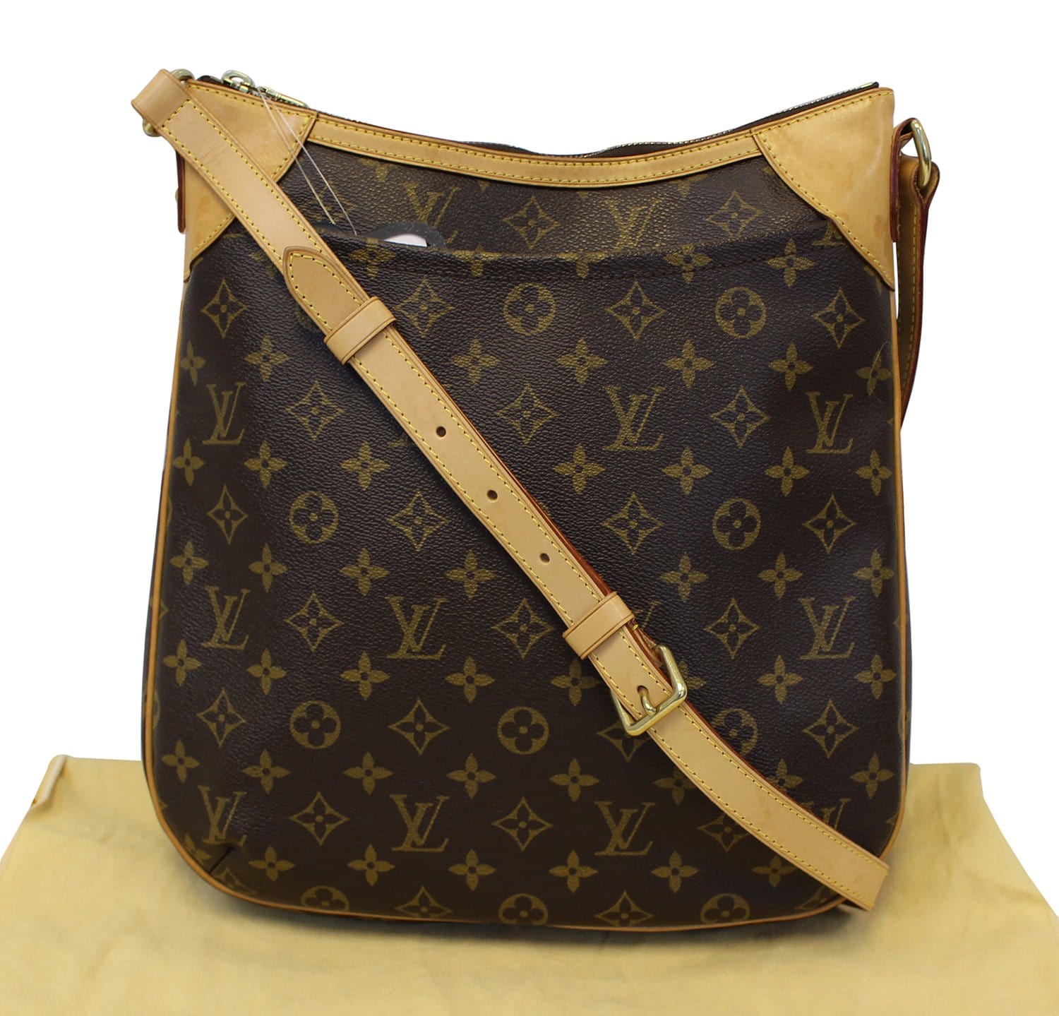 LOUIS VUITTON Monogram Canvas Odeon MM Brown Crossbody Bag