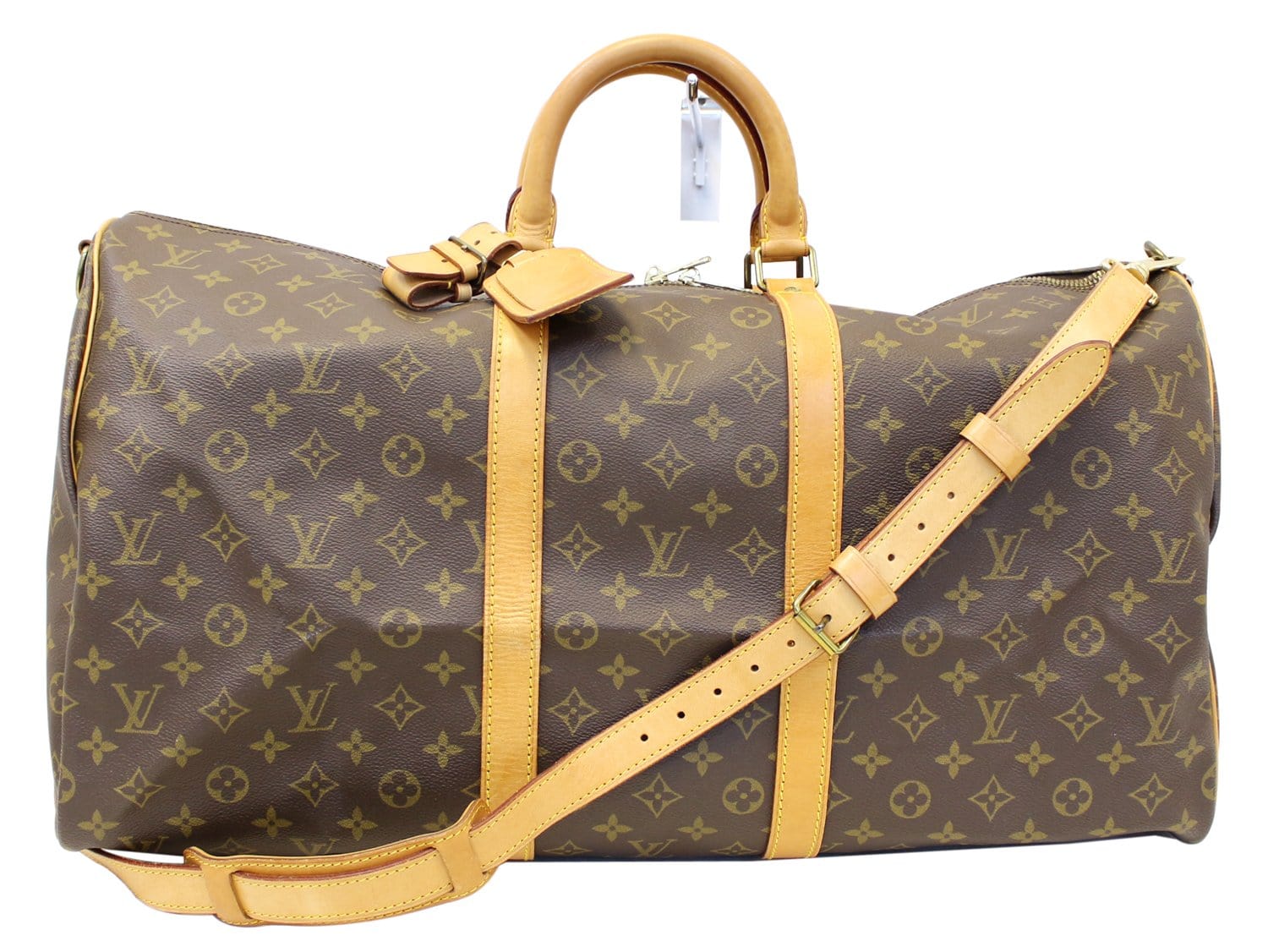 LOUIS VUITTON Monogram Keepall Bandouliere 55 Boston Bag