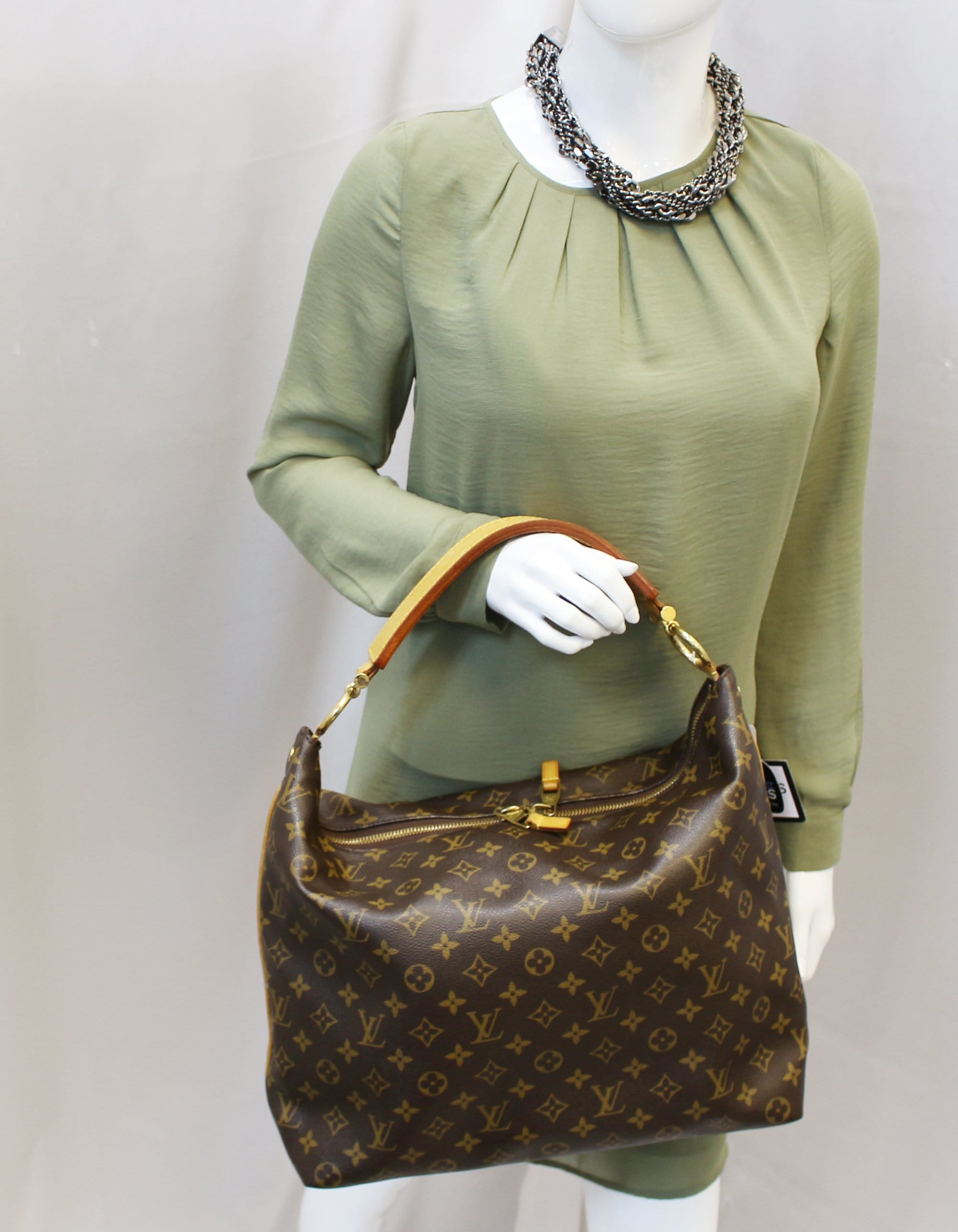 LOUIS VUITTON Monogram Canvas Sully MM Shoulder Bag