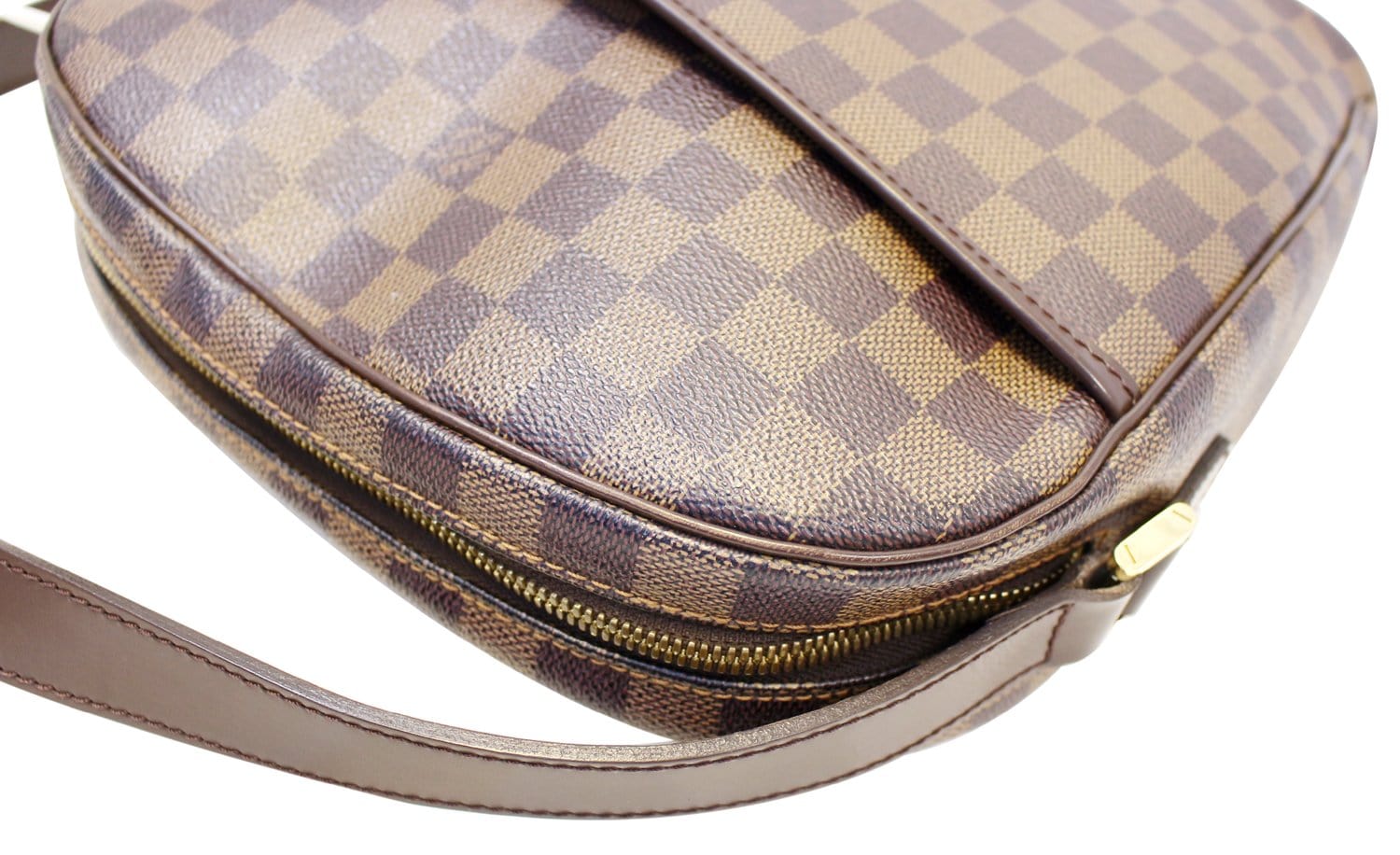 LOUIS VUITTON Damier Ebene Ipanema GM Brown Crossbody Bag