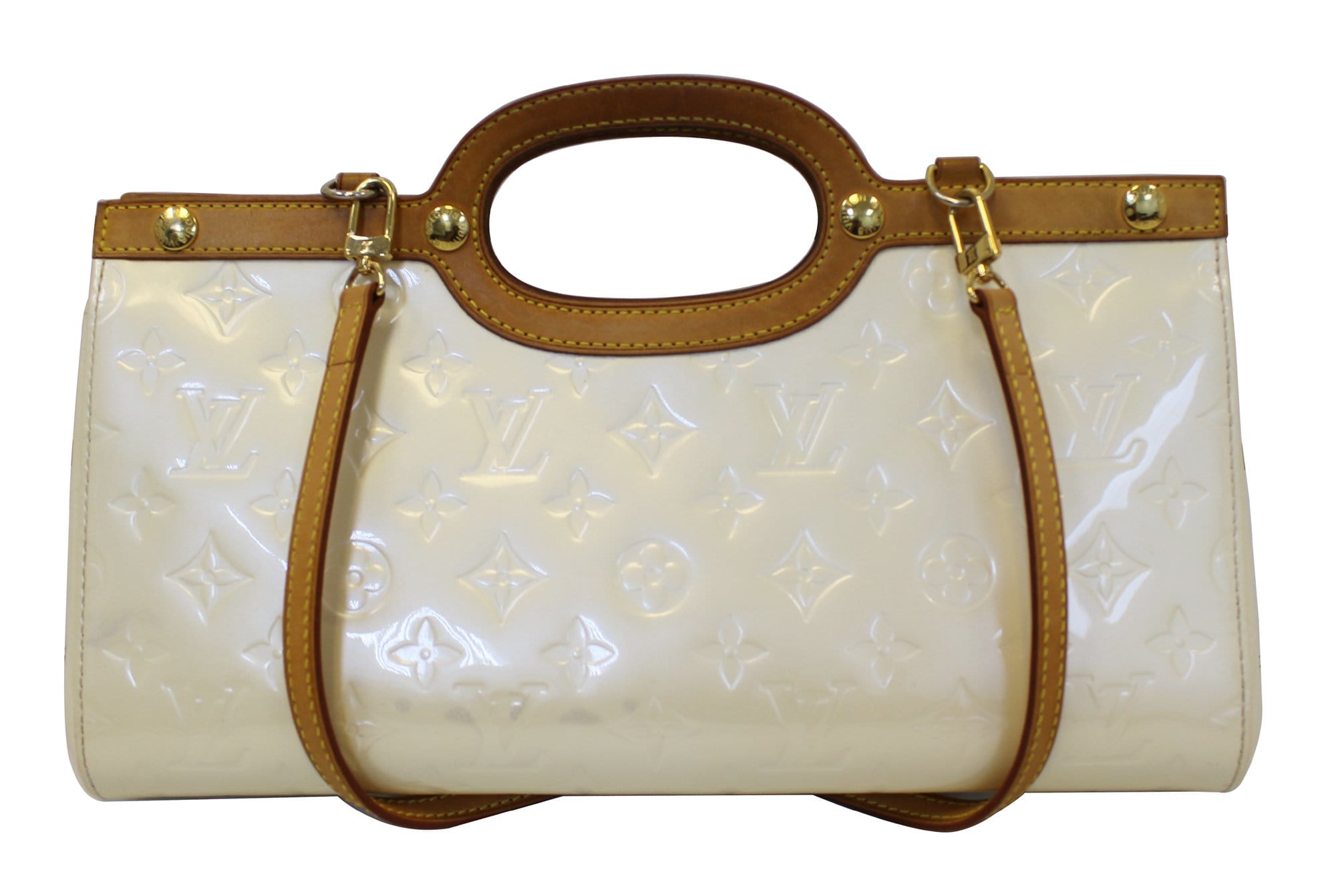 Louis+Vuitton+Roxbury+Drive+Shoulder+Bag+White+Leather+Monogram+