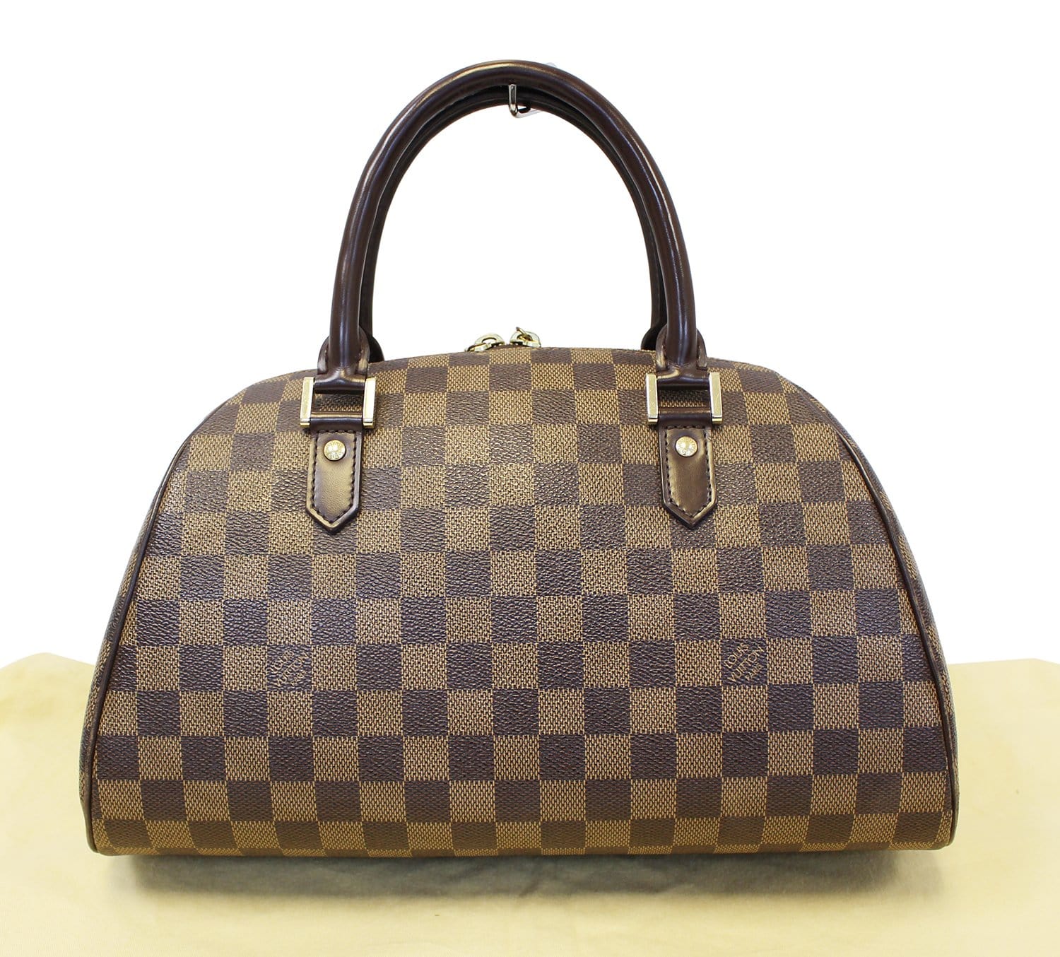 Louis Vuitton Ribera MM Damier Ebene Satchel Bag Brown