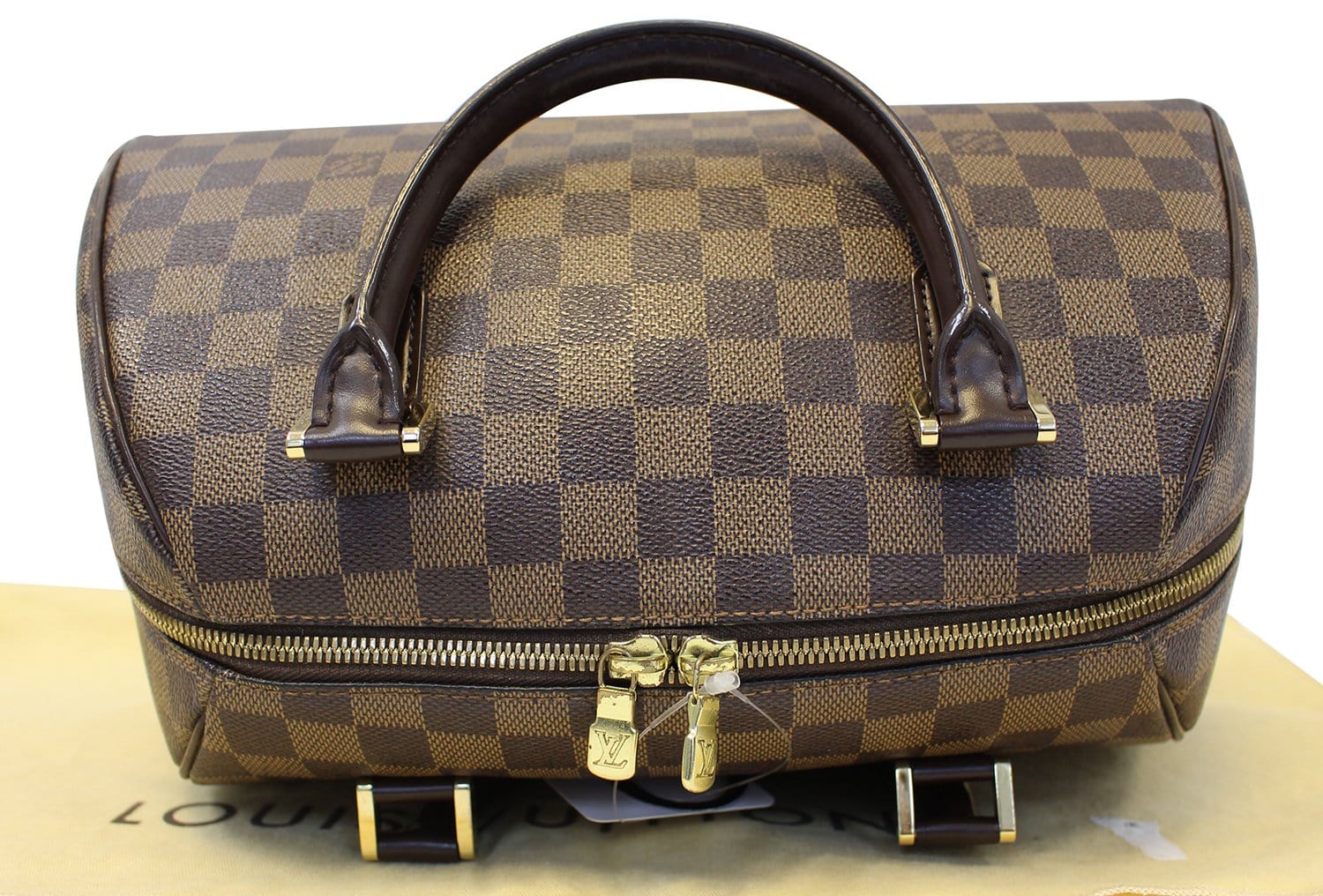 Louis Vuitton Ribera MM Damier Ebene Canvas Top Handle Bag on SALE