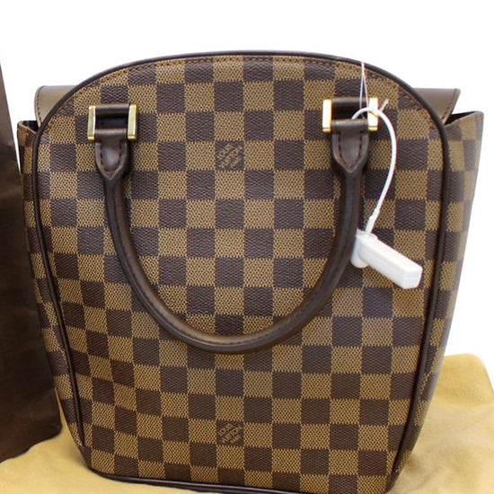 LOUIS VUITTON SARRIA SEAU HAND TOTE BAG PURSE DAMIER EBENE N51284