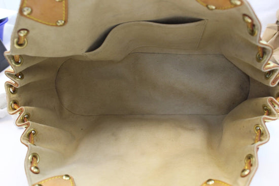Louis Vuitton Hand Bag White Monogram Multicolor Theda Gm Canvas Bag Added  Chain Leather ref.639176 - Joli Closet