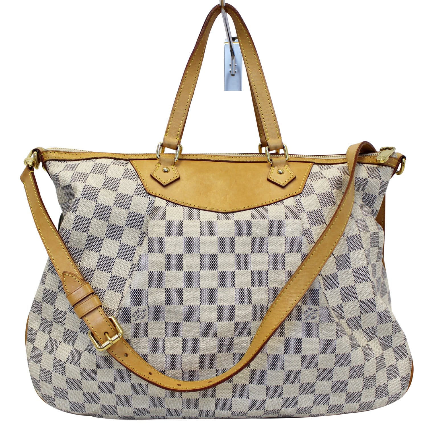 Louis Vuitton Siracusa GM Damier Azur Shoulder Handbag