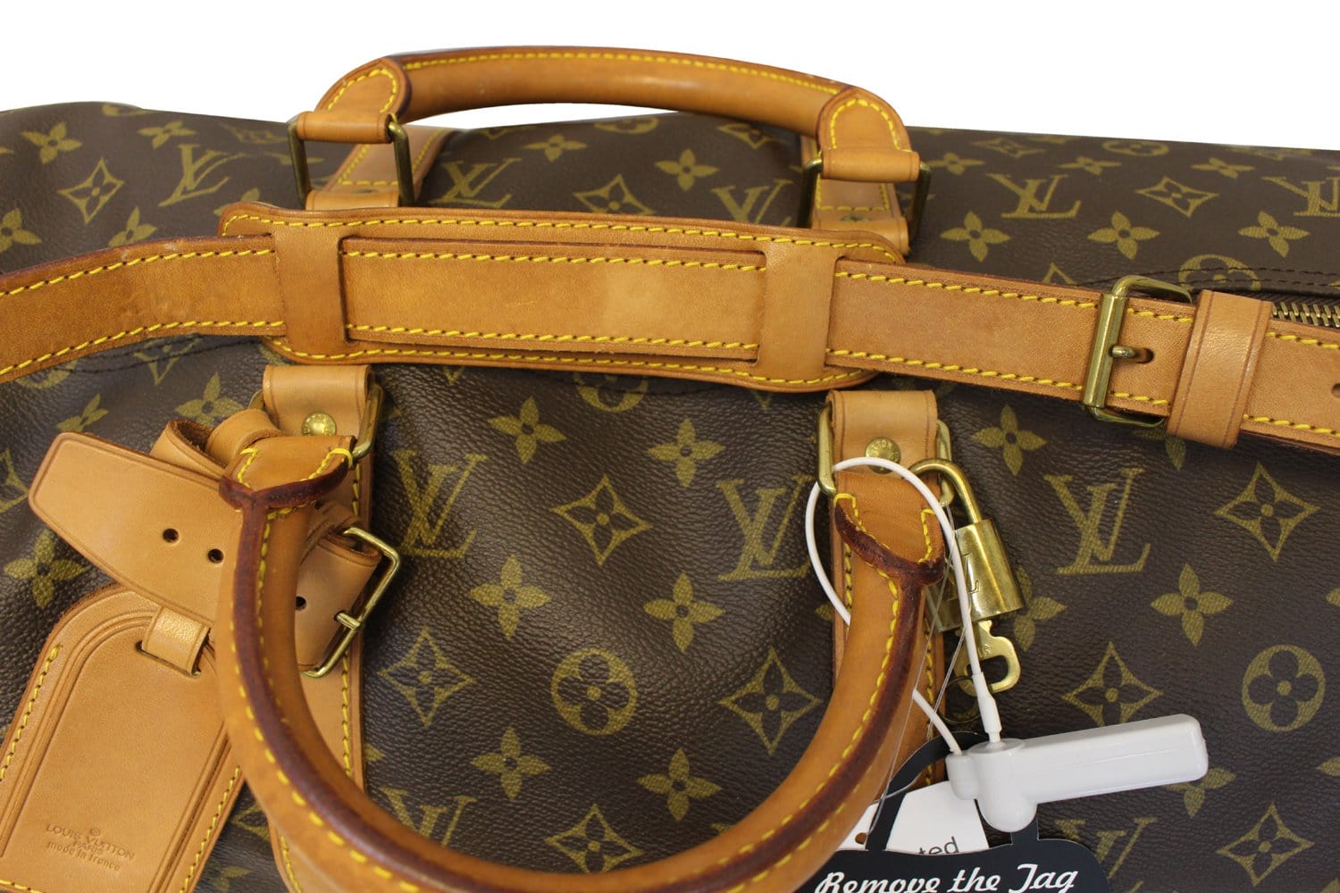 Authentic LOUIS VUITTON Monogram Canvas Keepall 50 Bandouliere Bag TT1