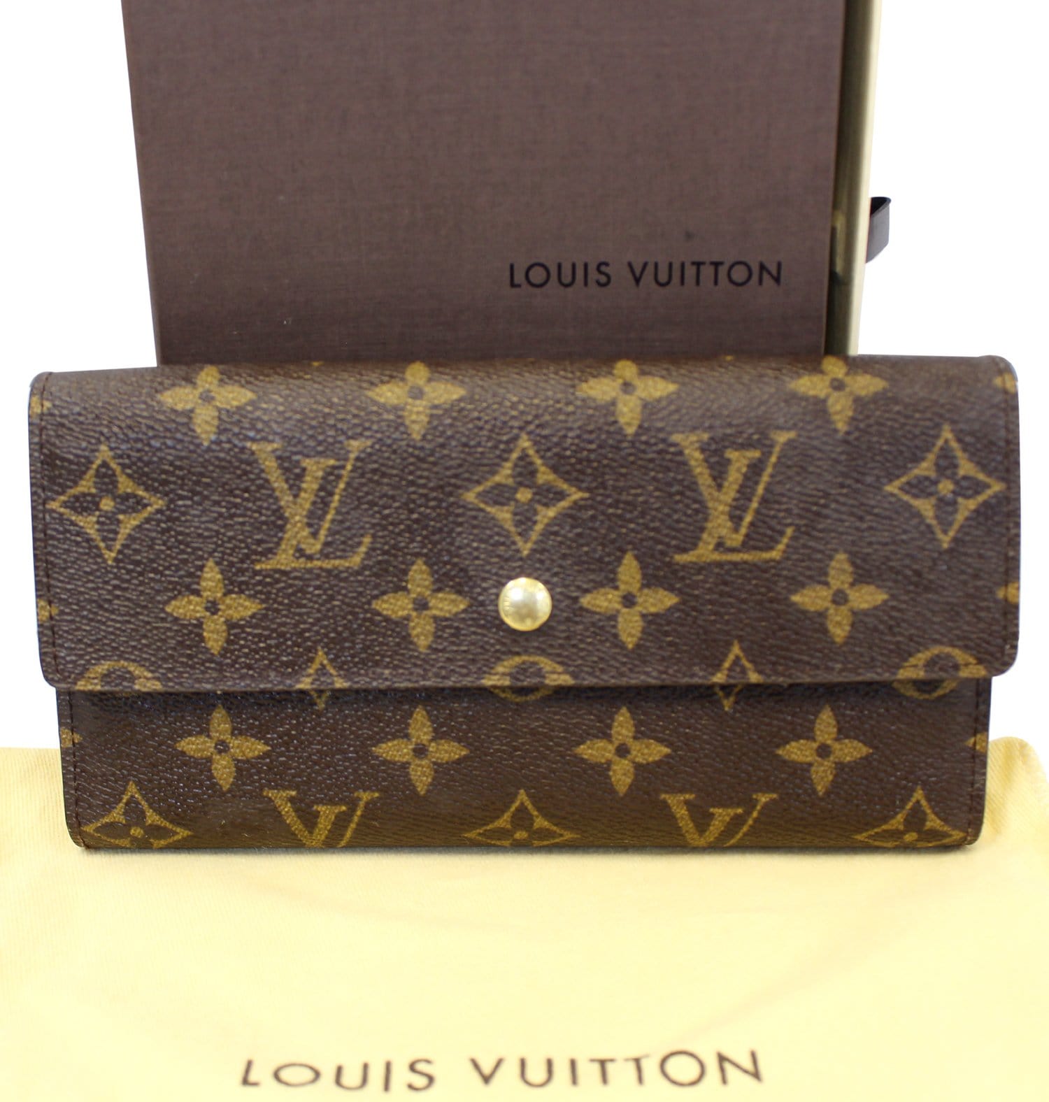 Louis Vuitton Monogram Canvas Porte Monnaie Tresor Wallet (SHF