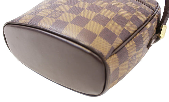 Louis Vuitton Damier Ipanema PM Shoulder Bag Mini Brown Crossbody Gold  Hardware