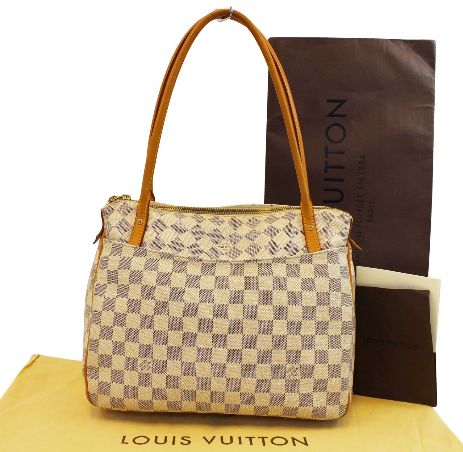 Louis Vuitton Damier Azur Totally MM Tote Bag Shoulder with Zipper 88l –  Bagriculture