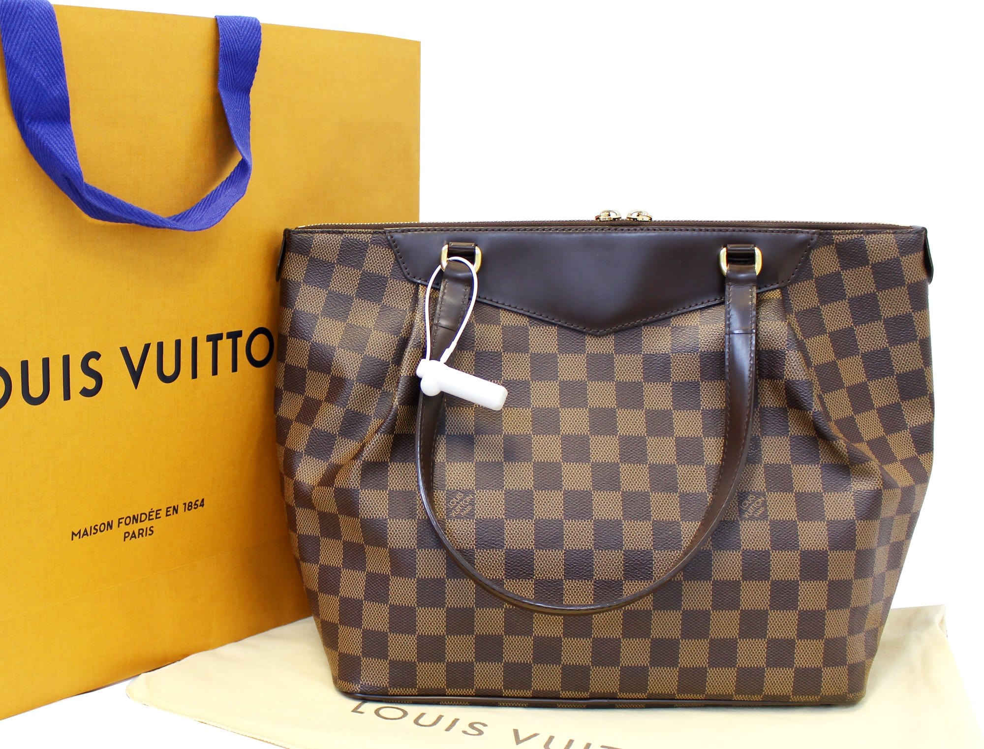 LOUIS VUITTON LOUIS VUITTON Westminster GM Shoulder tote Bag N41103 Damier  canvas Brown Ebene N41103