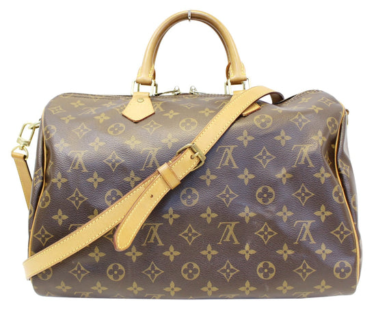 Louis Vuitton Monogram Speedy 35 Bandouliere NM with Luggage Tag
