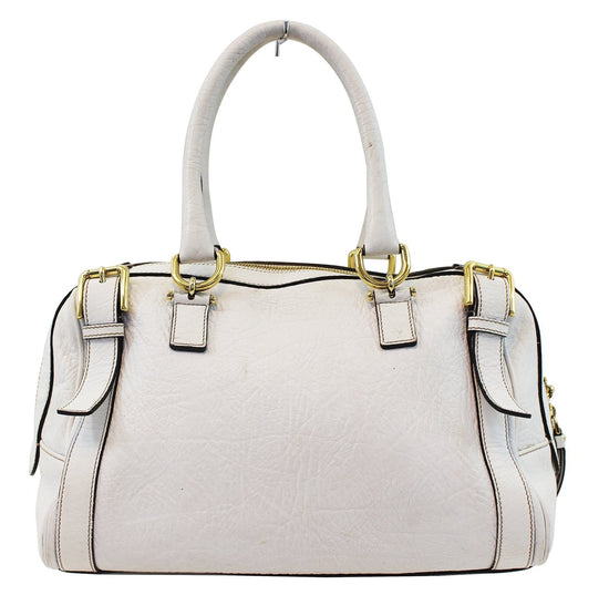 Dolce & Gabbana, Bags, Dolce Gabbana White Leather Tote Shoulder Bag  Vintage