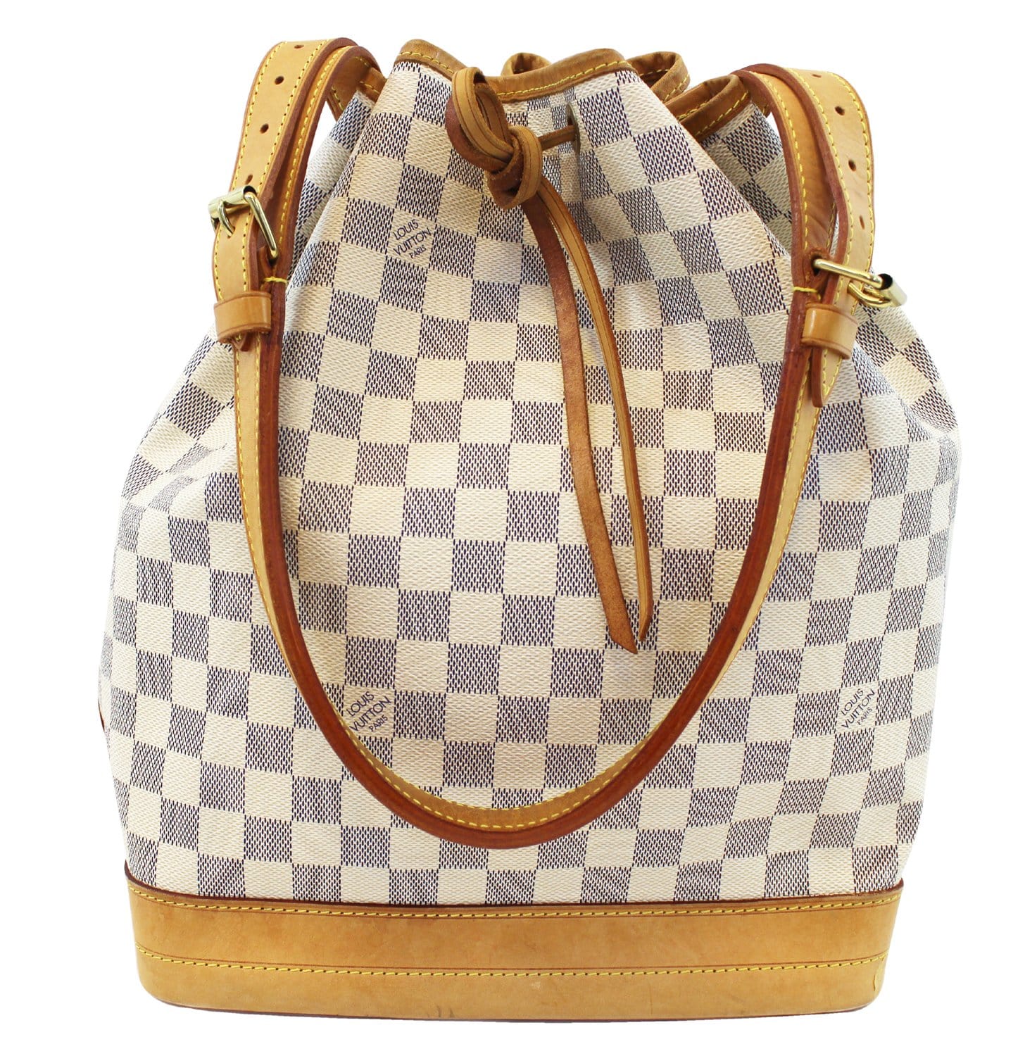 Authentic Louis Vuitton large Noe Damier Azur drawstring Shoulder bag