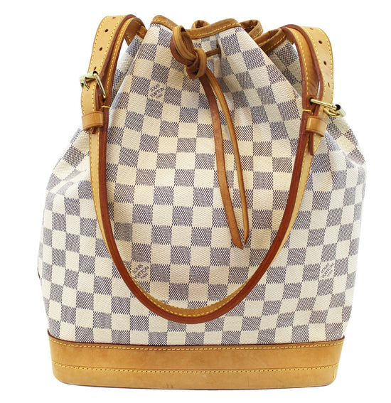 Handbags Louis Vuitton Louis Vuitton Damier Azur Noe Shoulder Bag N42222 LV Auth 29310