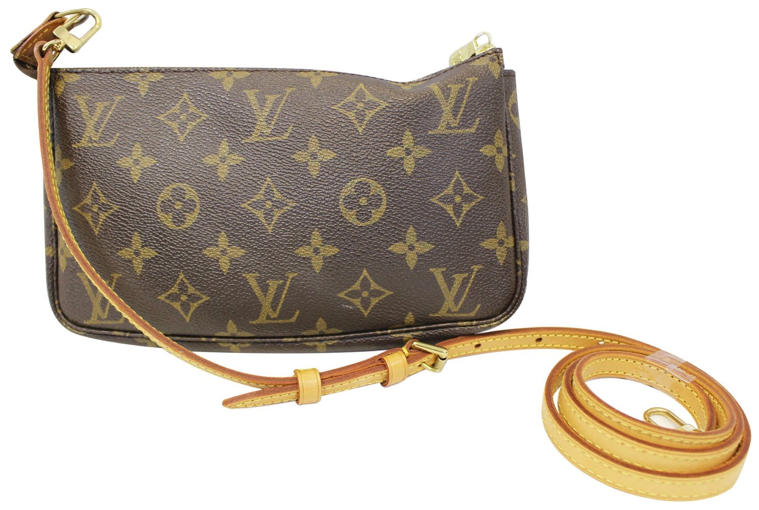 Louis Vuitton Monogram Canvas Pochette + Strap Extender