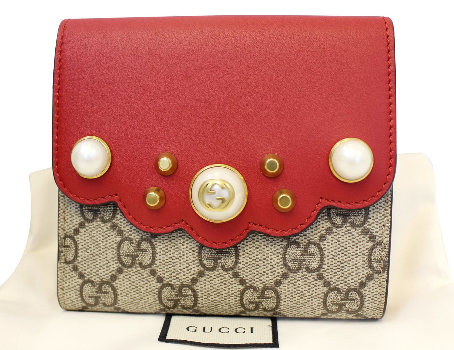 gucci pearl wallet