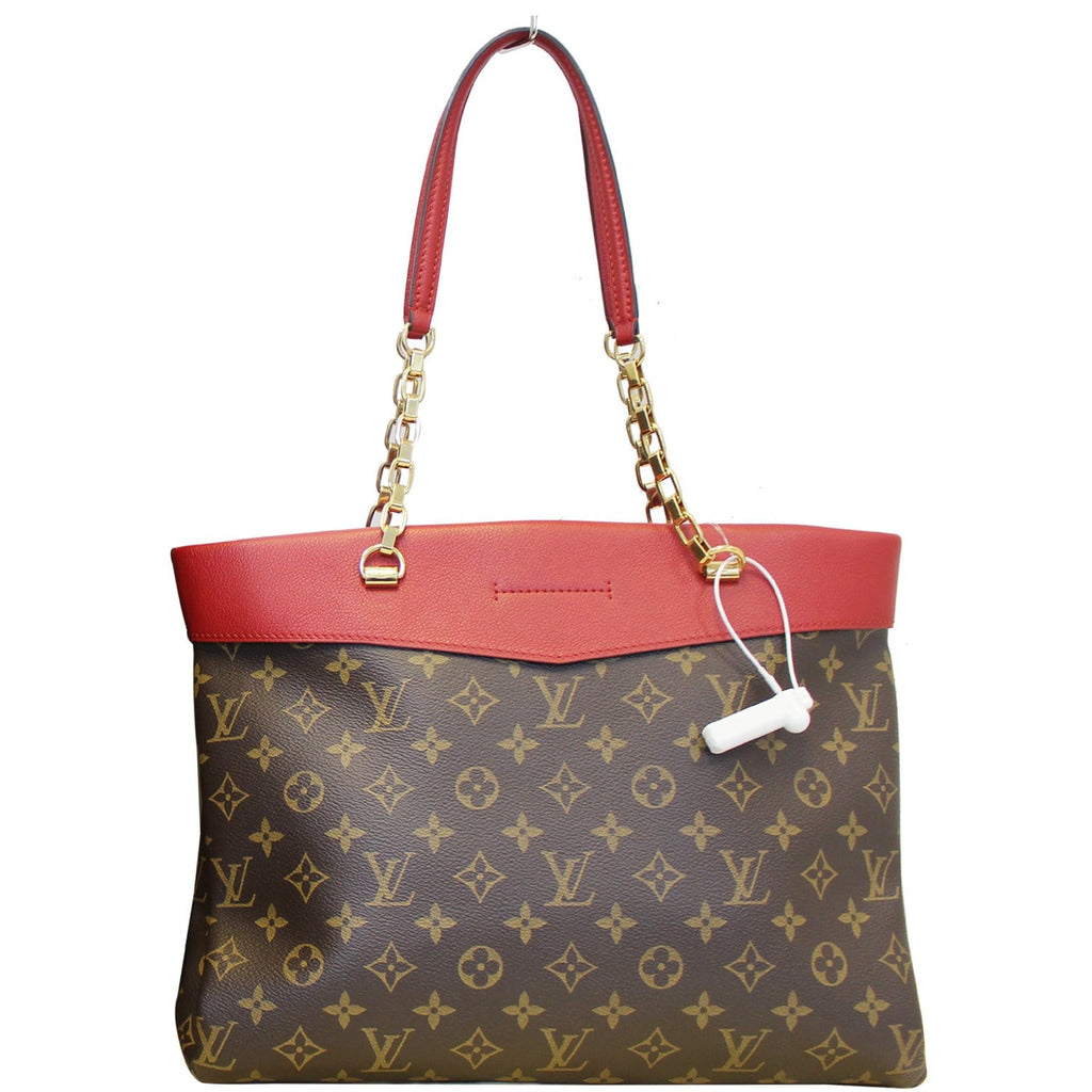 LOUIS VUITTON Pallas Chain Shopper Bag Monogram Canvas Cherry