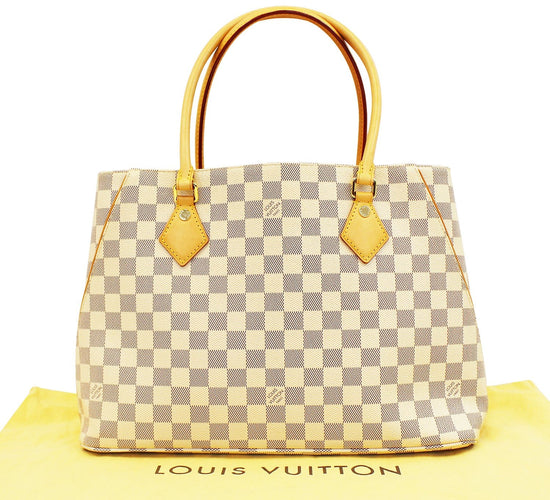 LOUIS VUITTON Calvi Damier Azur Shoulder Bag White