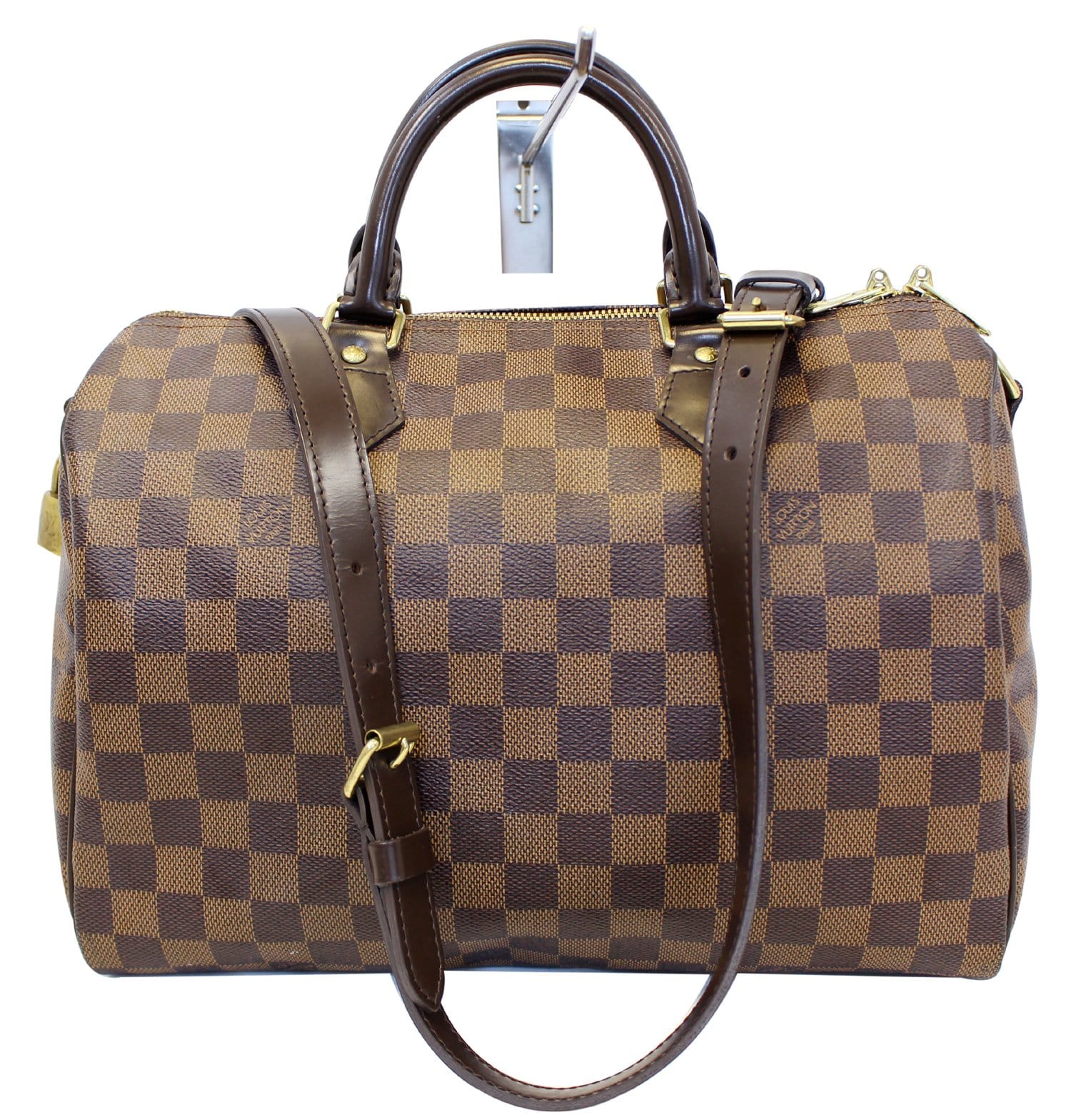 LOUIS VUITTON Damier Ebene Speedy 30 Bandouliere Shoulder Bag