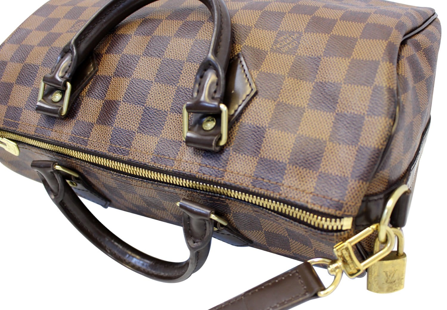 LOUIS VUITTON Damier Ebene Speedy 30 Bandouliere Shoulder Bag