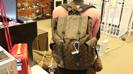 LOUIS VUITTON Christopher PM Monogram Macassar Canvas Backpack Bag-US