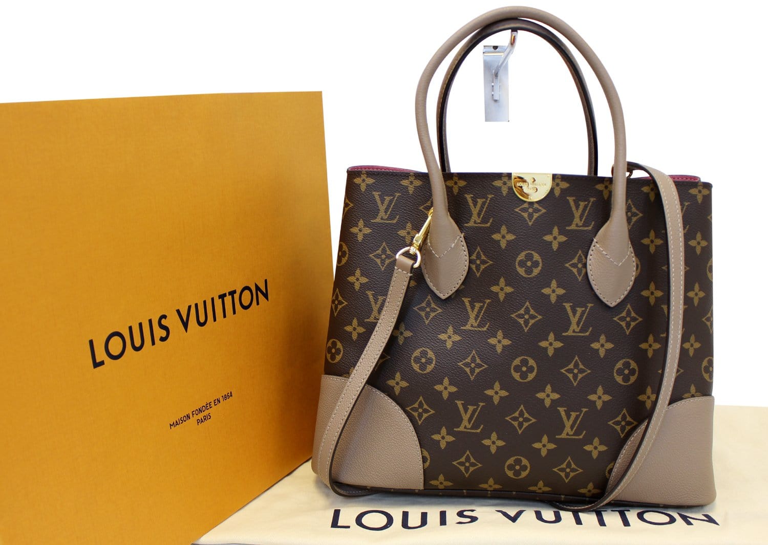 Louis Vuitton, Bags, Louis Vuitton Flandrin Triple Compartment Satchel  Monogram Brown Rose Pink