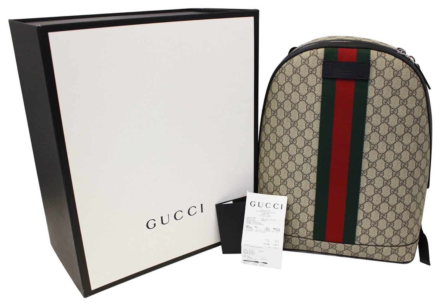 Gucci GG Supreme Backpack with Web Stripe 442722 – Queen Bee of Beverly  Hills