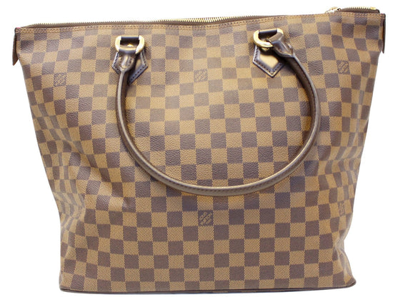 LOUIS VUITTON Saleya GM Damier Ebene Shoulder Handbag-US