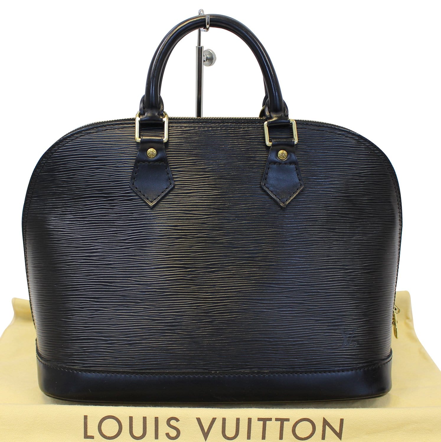 Louis VUITTON Bag model Alma in black epi leather. D…