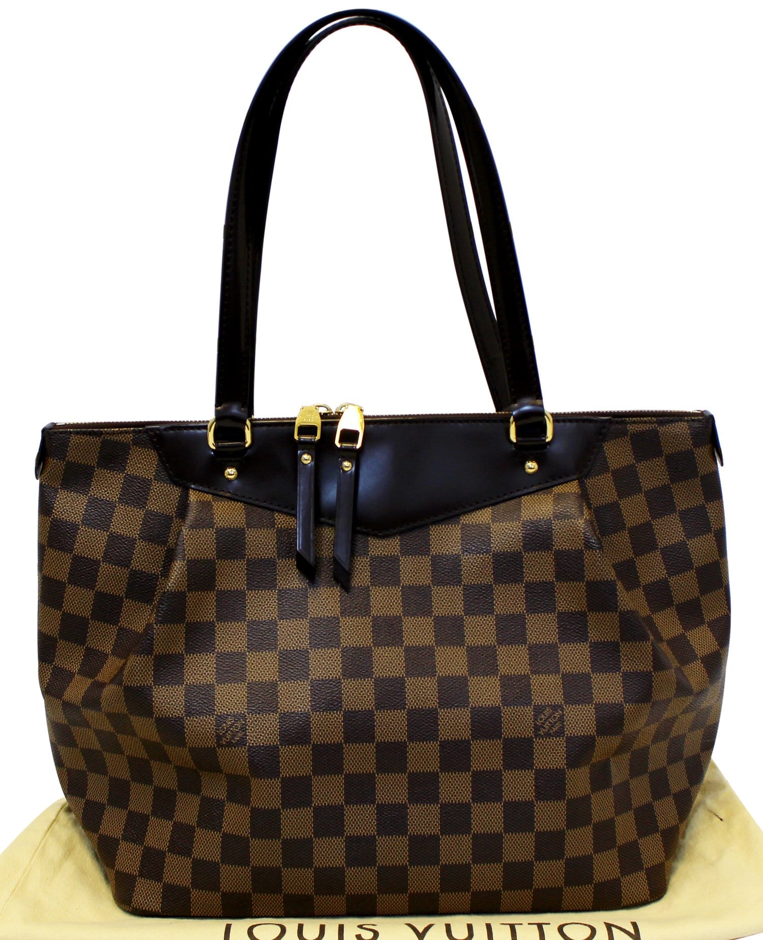 Louis Vuitton Damier Ebene Westminster GM Tote Shoulder Handbag