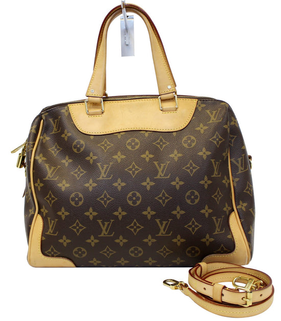 LOUIS VUITTON 13" Auth Monogram Red Brown Retiro Speedy