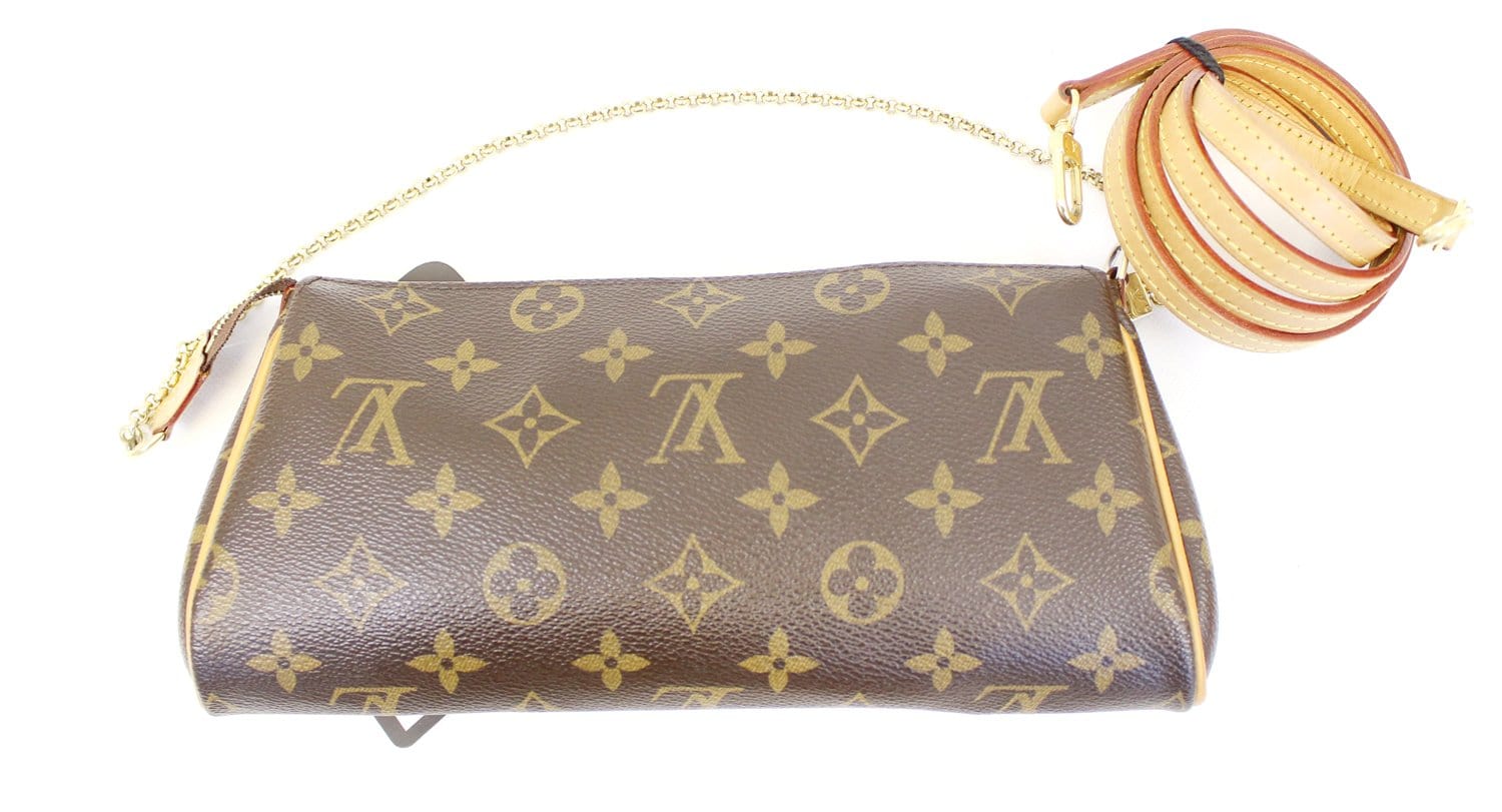 LOUIS VUITTON Monogram Canvas Pochette Eva Clutch Crossbody Bag