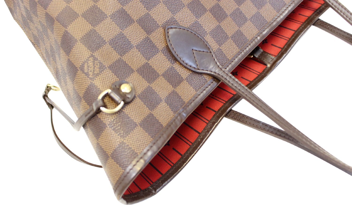 Louis Vuitton, Bags, Neverfull Mm In Damier Ebene With A Cherry Red  Interior