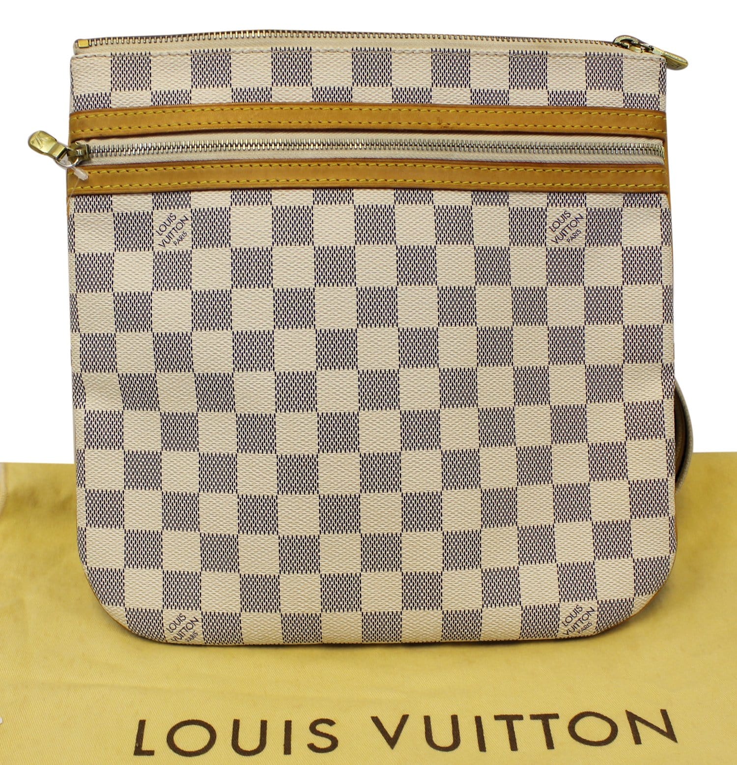 LOUIS VUITTON N51112 DamierAzur Pochette Bosphore Crossbody Shoulder Bag  White