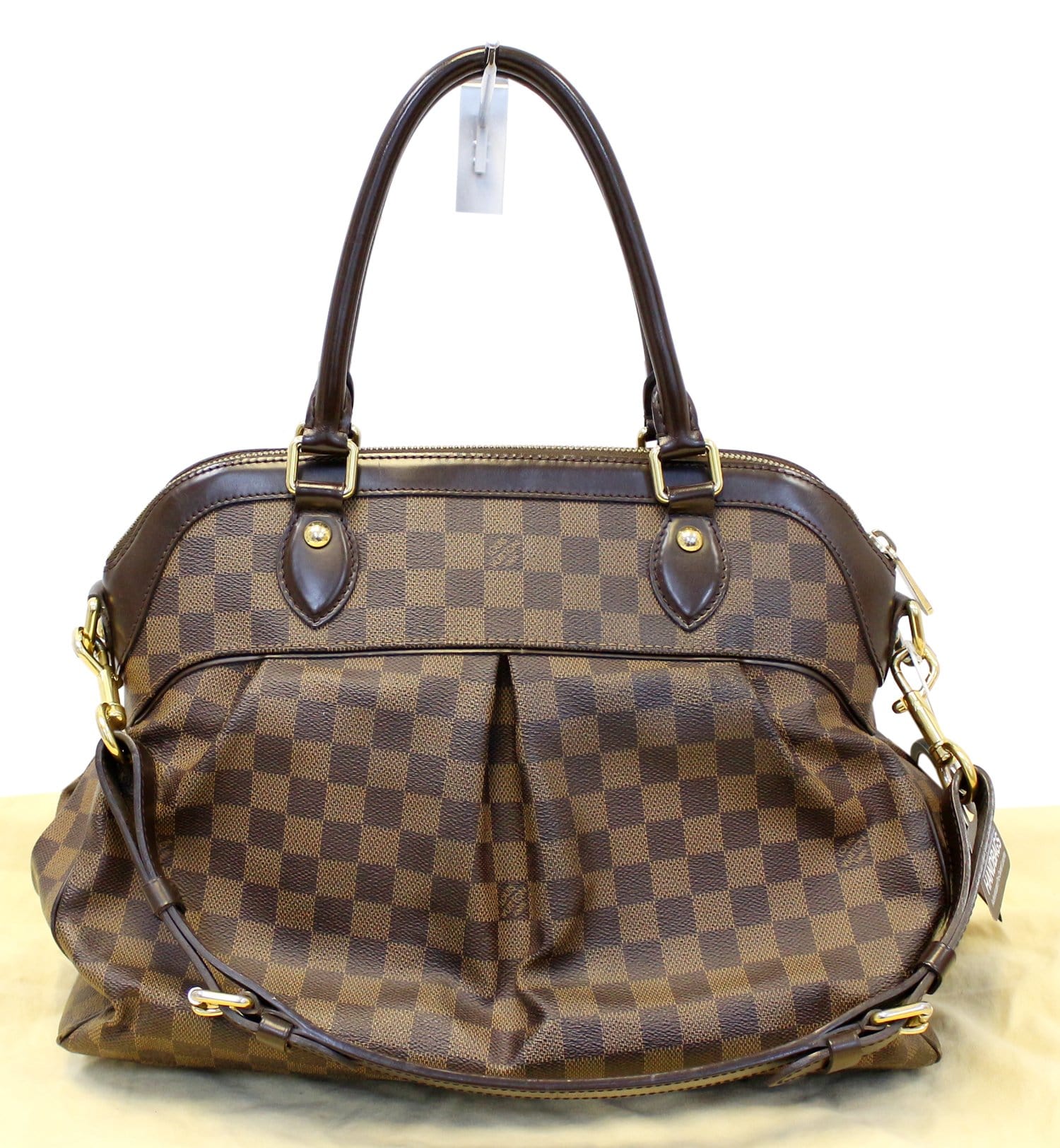 LOUIS VUITTON Damier Ebene Trevi GM Brown Shoulder Bag TT2216