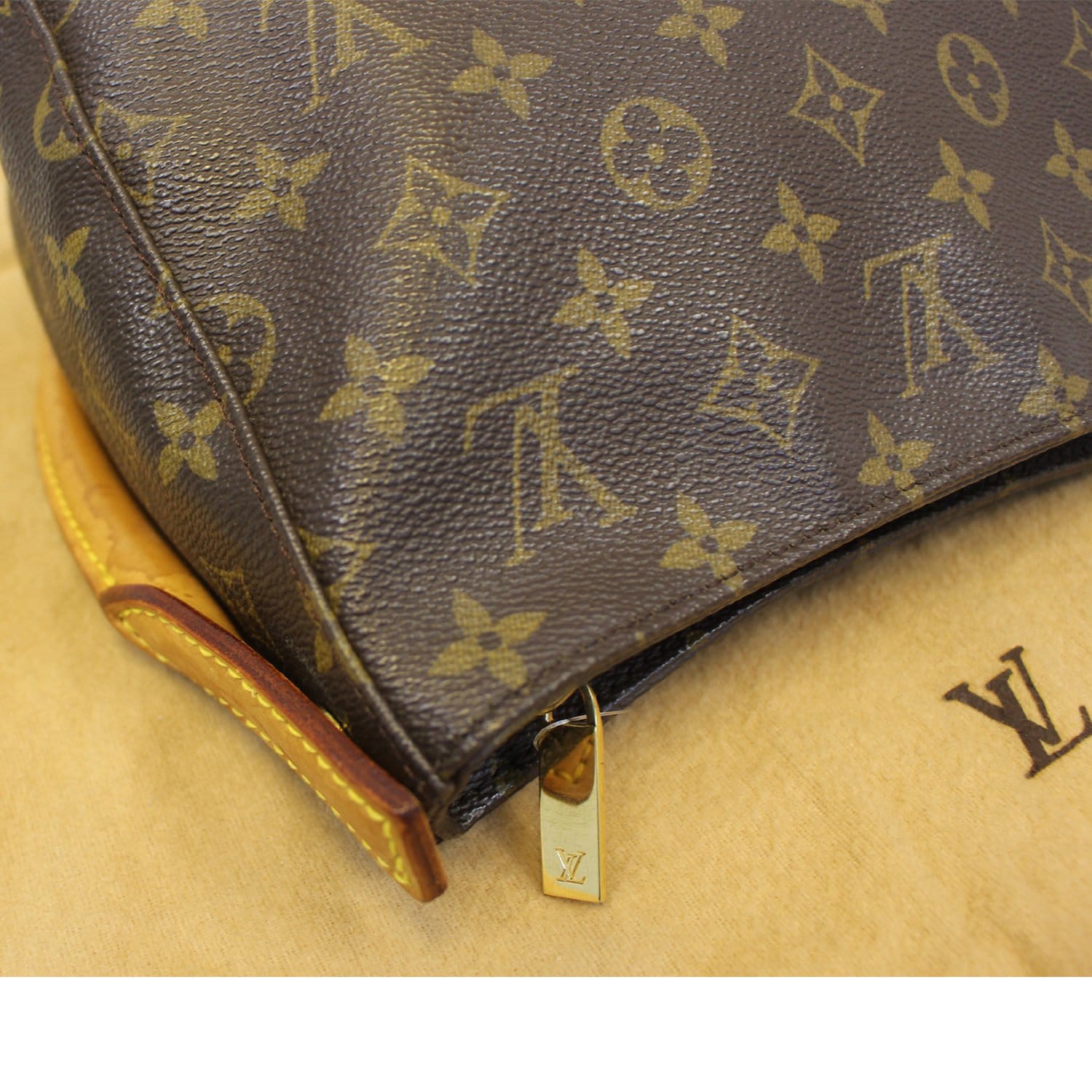 LOUIS VUITTON Looping MM Monogram Canvas Shoulder Bag Brown-US